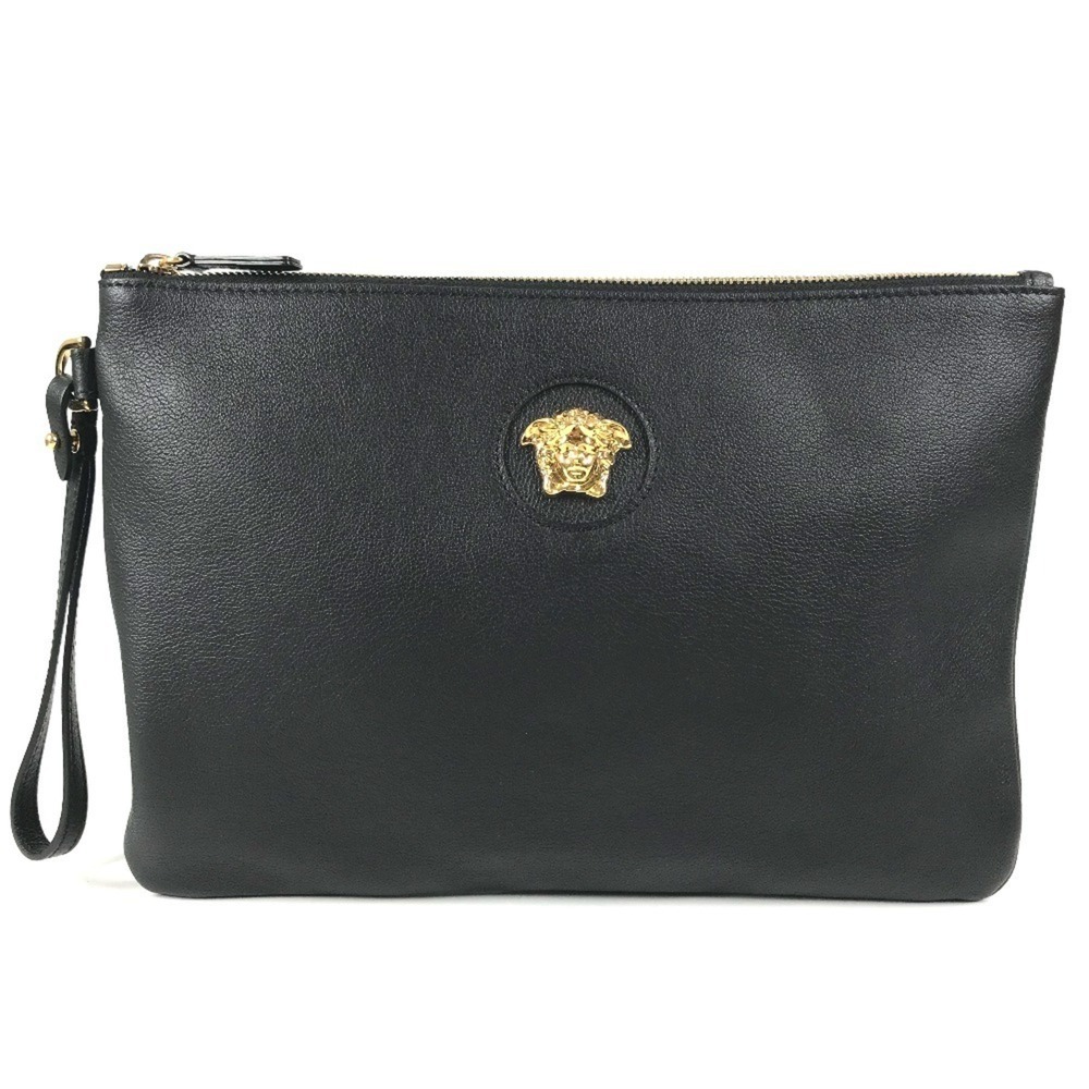 VERSACE Medusa Logo 3D Bag with Strap, Second Bag, Handbag, Pouch, Clutch Lea...